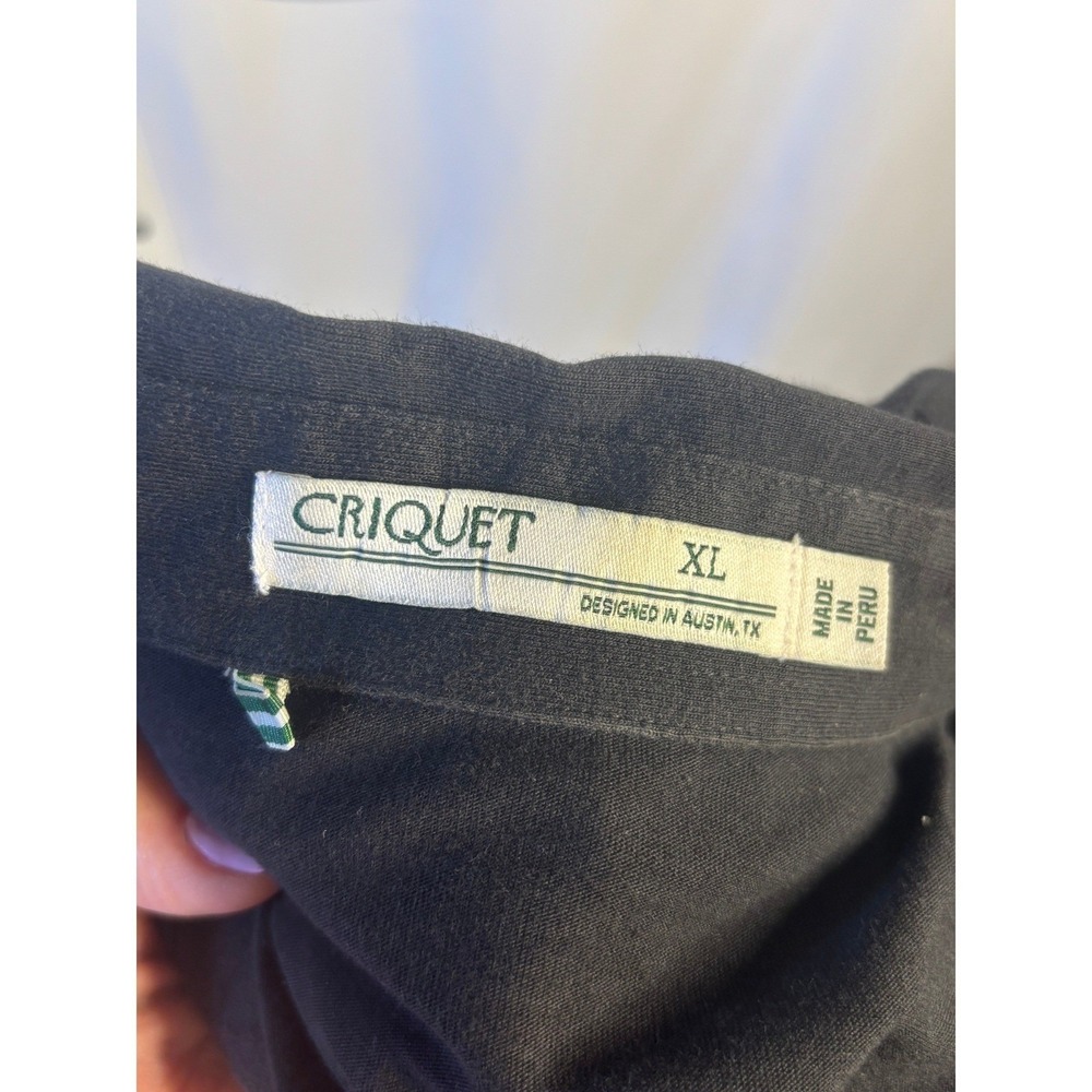 Criquet | Mens Black Organic Cotton Short Sleeve Pocket Polo Austin TX | XL - Picture 4 of 6